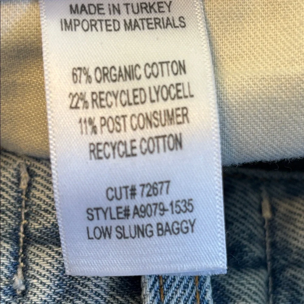 Agolde Women’s WideLeg Baggy Light Blue Wash Denim Jeans 29 - Picture 9 of 9